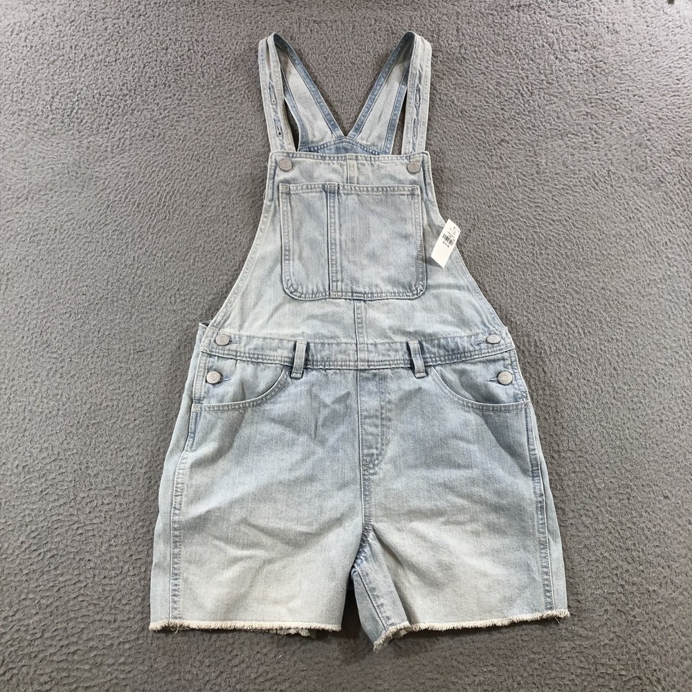 old navy overall shorts youth XL (14-16) light blue